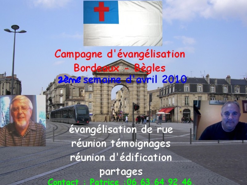 Campagne d'évangélisation Bordeaux 2e sem avril 10